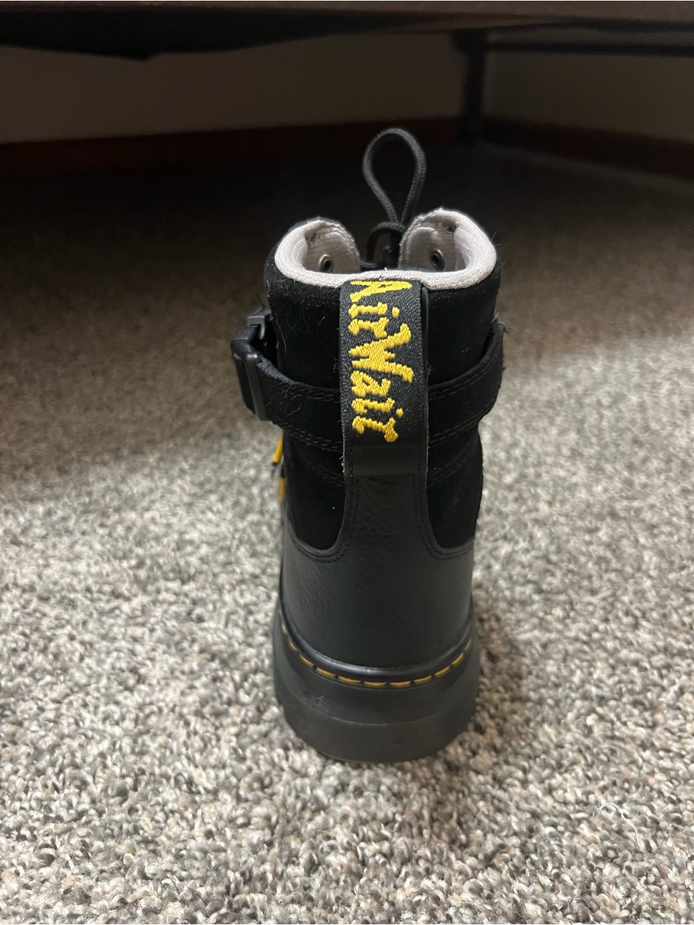 Dr. Martens Women’s Black and Yellow Lace-Up Combat Boots - Picture 11 of 15